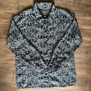 Animal Print Sheer Long Sleeve XS - Y2K Fairy Whimsygoth Boho Indie